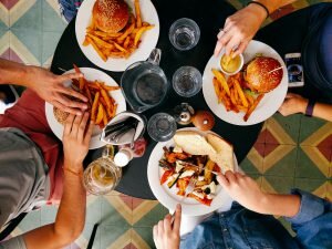 Before every meal Swiss people wish each other "än Guete"